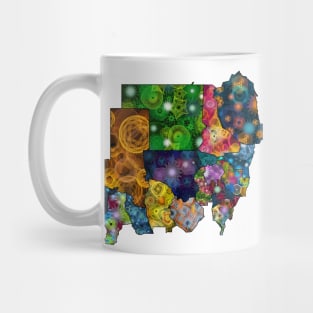 Spirograph Patterned Sudan States Map Mug